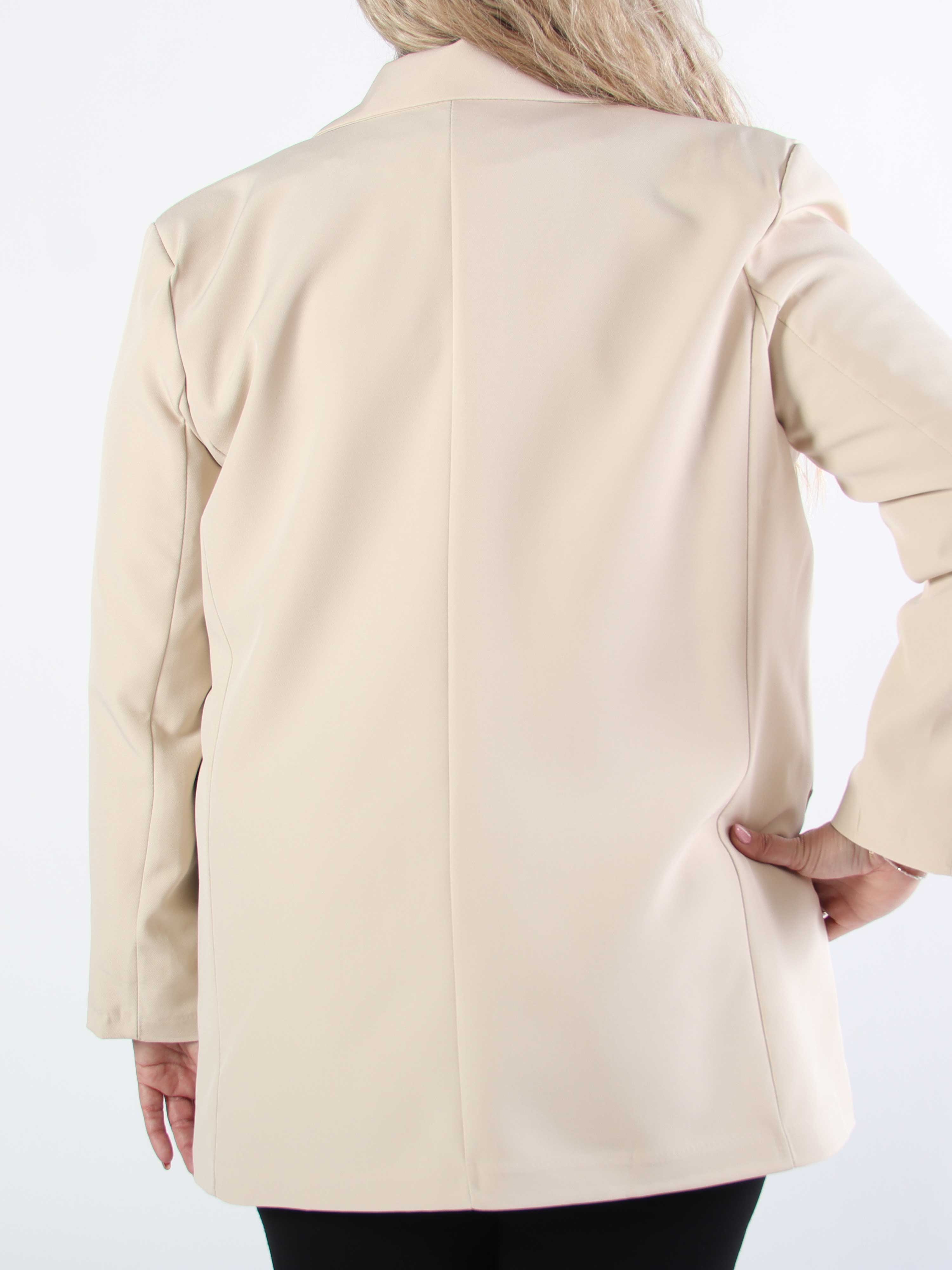 Kaisa - Farvet stilren blazer med knapper